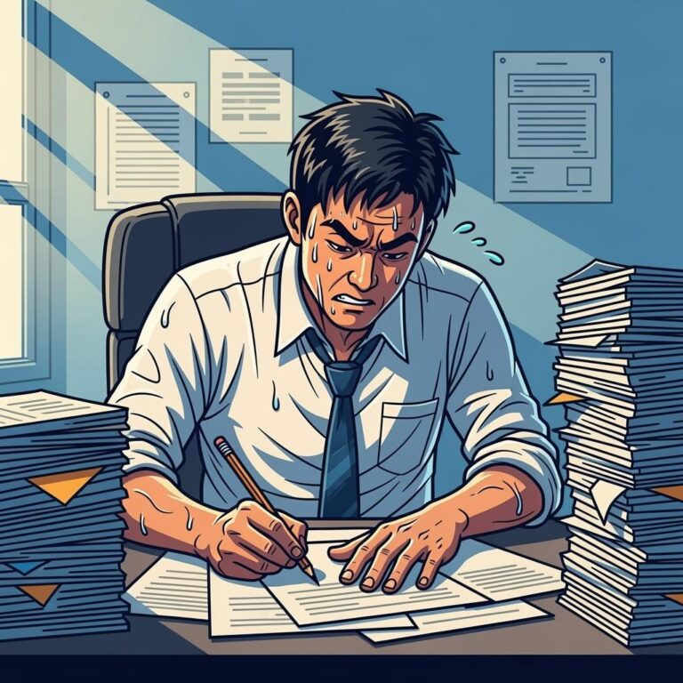 man writing minutes